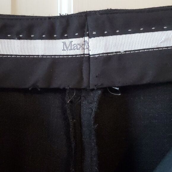 MAX MARA GRAY WOOL PANTS ALTERED SMALL CAREER STRAIGHT LEG - Picture 7 of 10